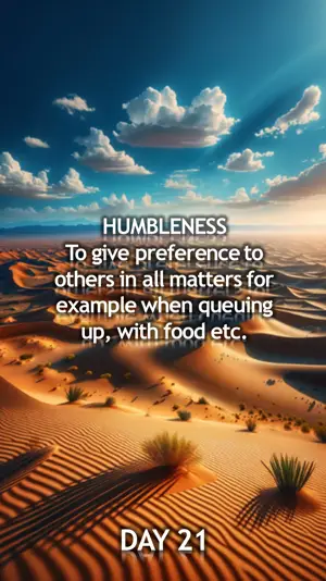 Day 21: Giving Preference to Others