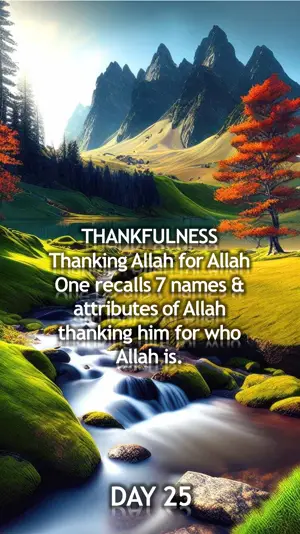 Day 25: Thanking Allah for Allah